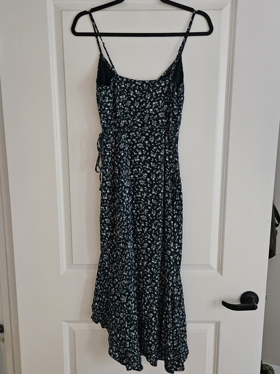 Abercrombie & Fitch Emerald Green Floral Wrap High-Low Dress NWT - Picture 7 of 7